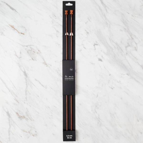 25 mm 36 cm Ahşap Örgü Şişi - Image 1