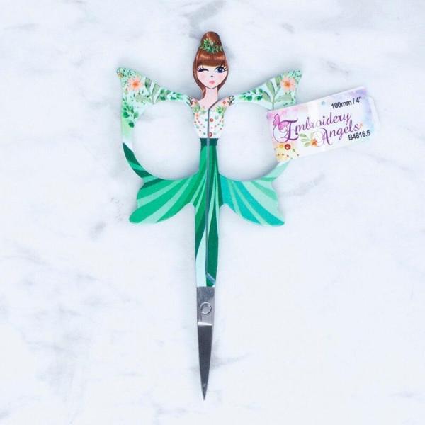 Kelebek Modelli Desenli Makas Yeşil B4816 - Image 1