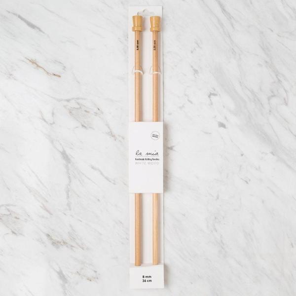 8 mm 36 cm Ahşap Örgü Şişi - Image 1