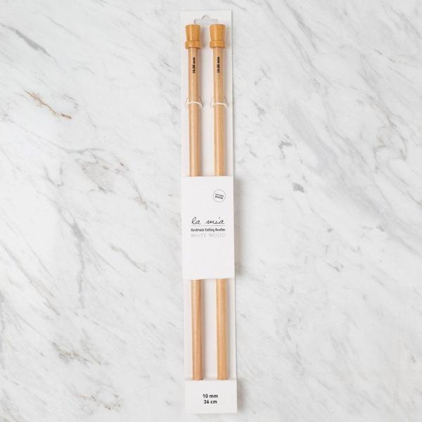 10 mm 36 cm Ahşap Örgü Şişi - Image 1