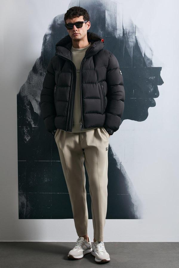 Lufian Erkek Jacop Kaz Tüyü Mont 112120251 Siyah - Image 1