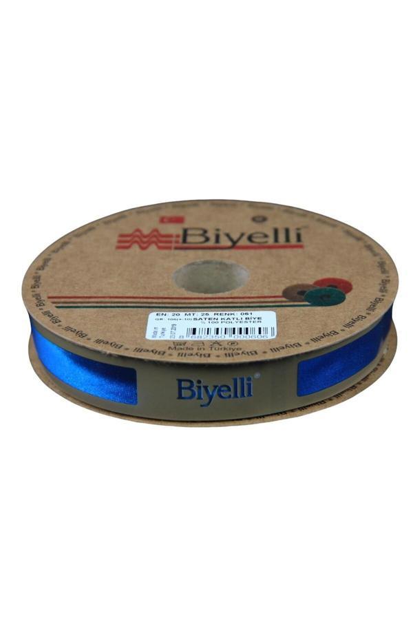 Biye Saten Katlı 061 Petrol Açık 2 cm 25 Metre 100 Polyester - Image 1