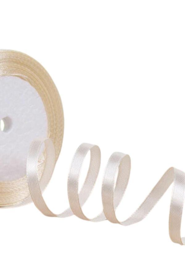 Saten Kurdele 3 mm Krem 2 Metre - Image 1