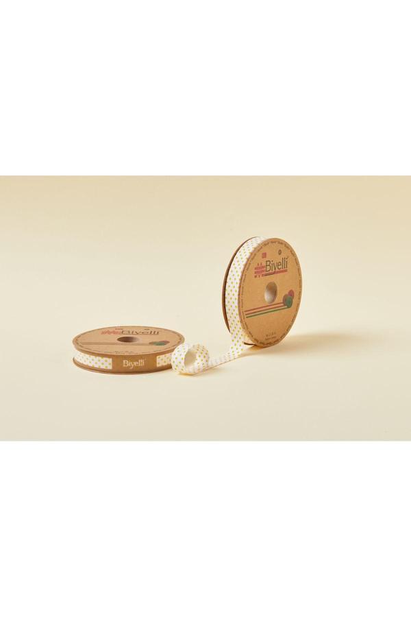 Biye Puanlı Katlı B04 Sarı 2 cm 25 Metre 65 Koton 35 Polyester - Image 1