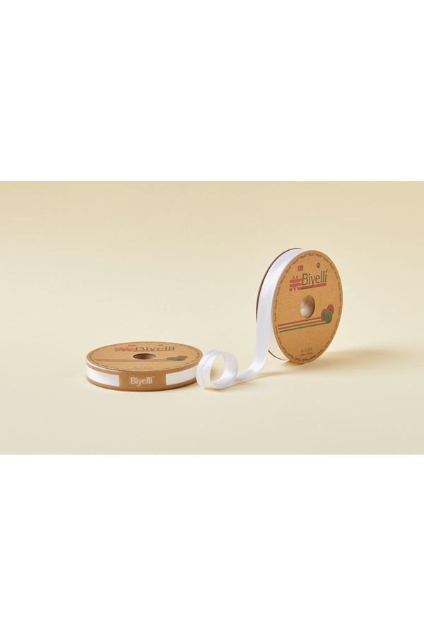 Biye Saten Katlı 041 Kırık Beyaz 2 cm 25 Metre 100 Polyester - Image 1
