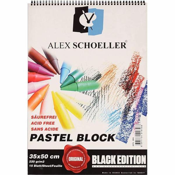 Supertrend SİYAH Pastel Boya Defteri Fon Blok 220 gr. 35x50 cm. 15 sayfa - Image 1