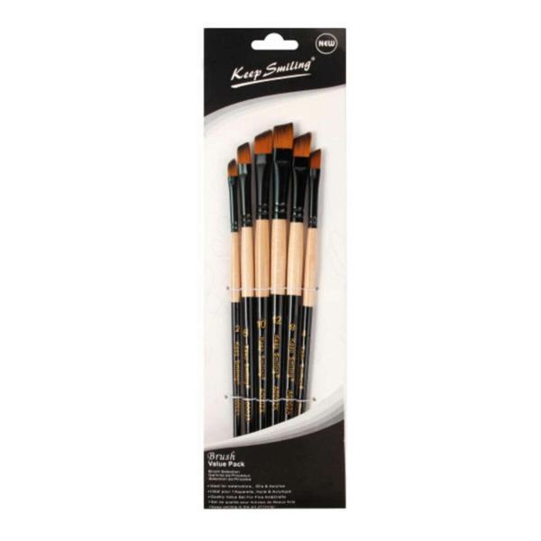 Supertrend Sentetik Yan Kesik Fırça Seti 6'lı - Image 1