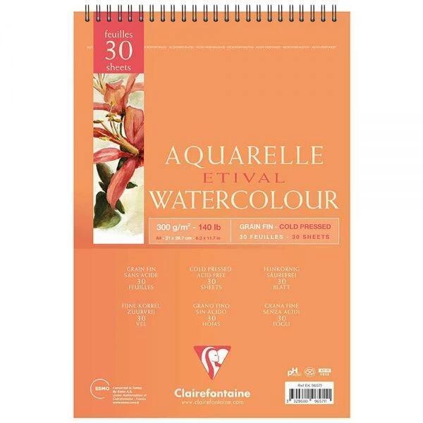 Supertrend Etival Cold Pres Spiralli Sulu Boya Defteri Blok 300 gr. A4 30 yaprak - Image 1