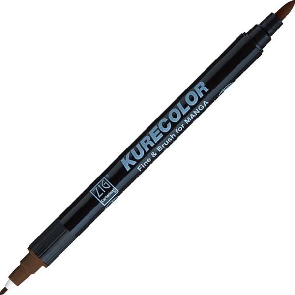 Supertrend Kurecolor Fine & Brush for MANGA Marker Çizim Kalemi 767 Dark Brown - Image 1