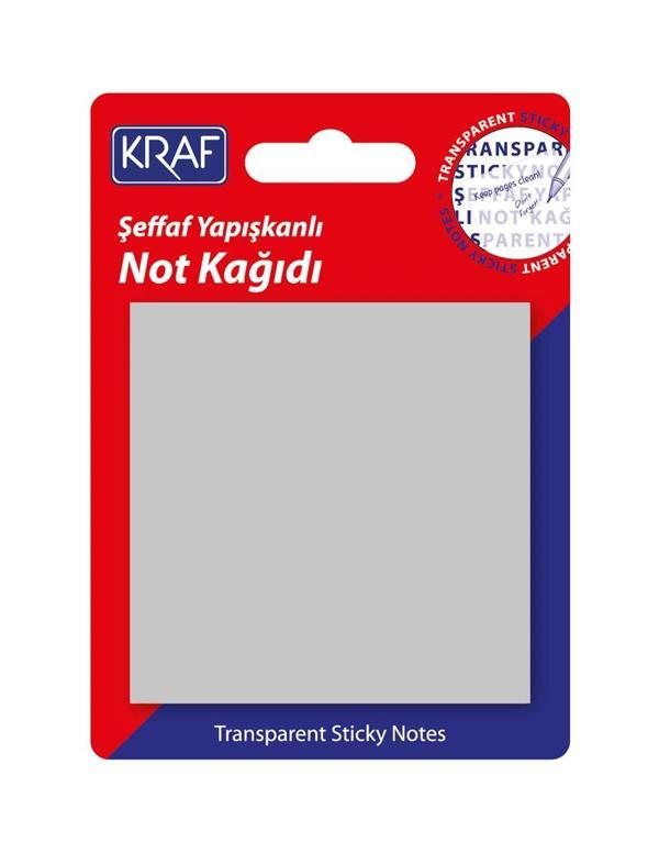 Supertrend Şeffaf Post-it Yapışkanlı Not Kağıdı 76x76 mm. 50 yaprak ŞEFFAF GRİ - Image 1