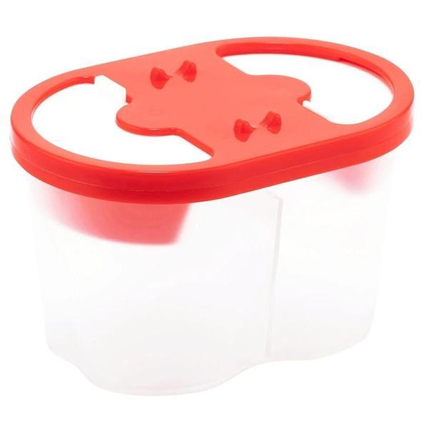 Supertrend Fırça Yıkama Su Kabı 2 Bölmeli Kırmızı - Image 1