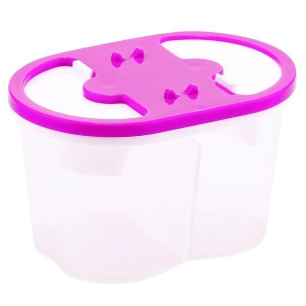 Supertrend Fırça Yıkama Su Kabı 2 Bölmeli Pembe - Image 1