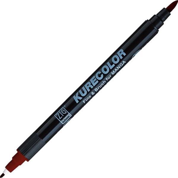 Supertrend Kurecolor Fine & Brush for MANGA Marker Çizim Kalemi 738 Burnt Sienna - Image 1