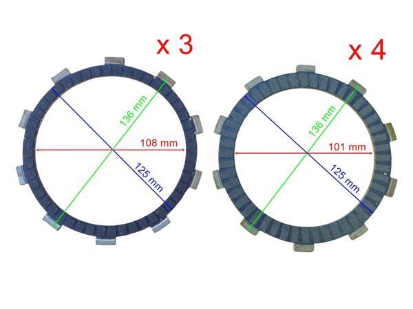 Bajaj Dominar 250-400 Debriyaj Balatası 4+3 10T 101-108-125-136 Mm - Image 1