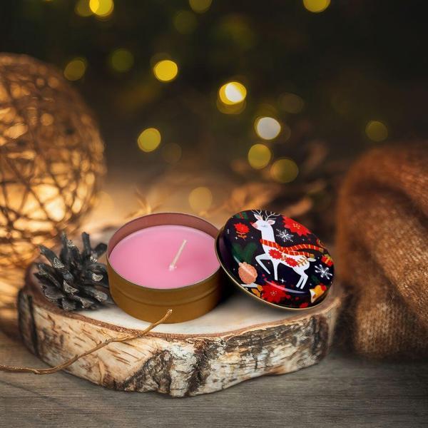 Sevimli Geyik Metal Kutulu Mum - Image 1