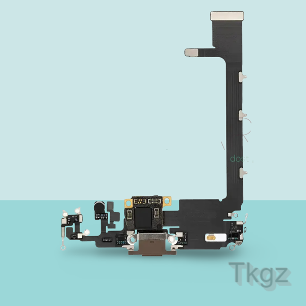 Apple İphone 11 PRO MAX Full Şarj Soketi Filmi FLEX Orjinal (GOLD) - Image 1