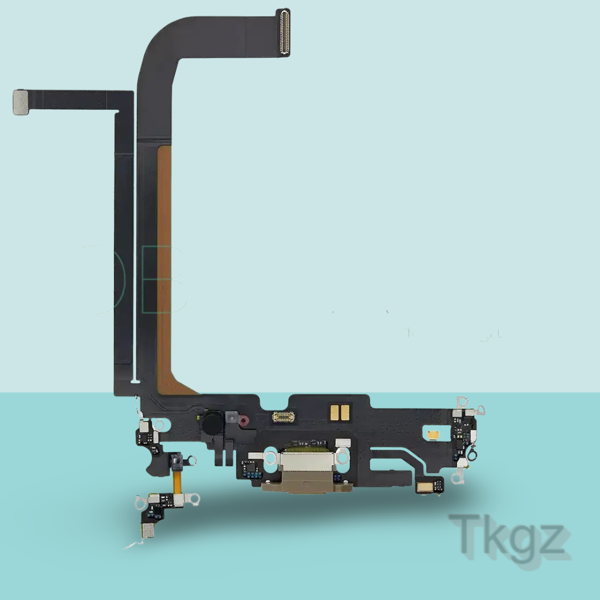 Apple İphone 13 PRO MAX Full Şarj Soketi Filmi FLEX Orjinal (GOLD) - Image 1