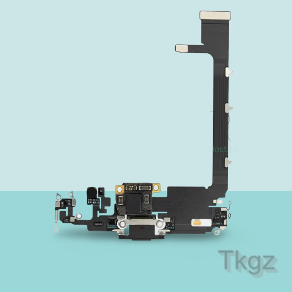 Apple İphone 11 PRO MAX Full Şarj Soketi Filmi FLEX Orjinal (SİYAH) - Image 1