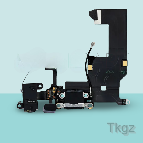 Apple İphone 5 Full Şarj Soketi Filmi FLEX Orjinal (SİYAH) - Image 1
