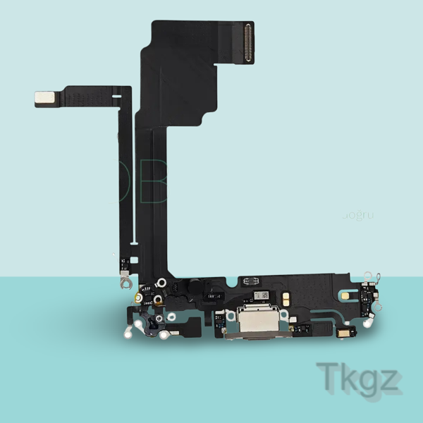 Apple İphone 15 PRO MAX Full Şarj Soketi Filmi FLEX Orjinal (GOLD) - Image 1