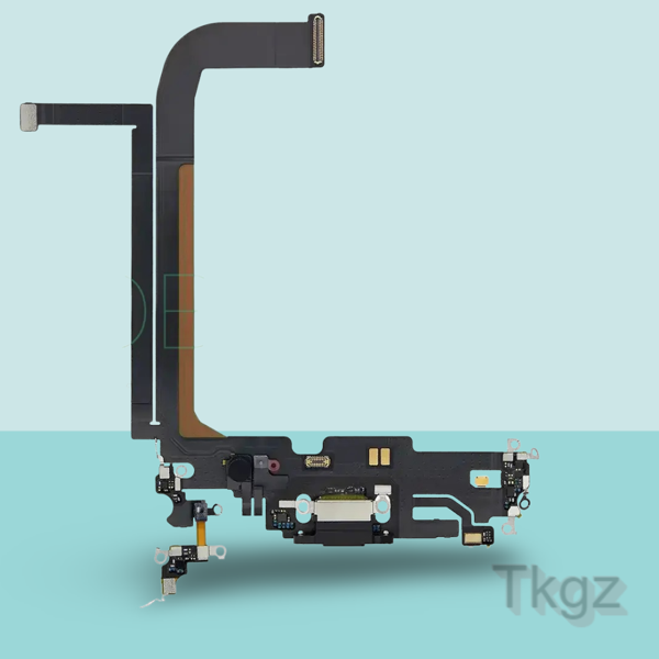 Apple İphone 13 PRO MAX Full Şarj Soketi Filmi FLEX Orjinal (SİYAH) - Image 1