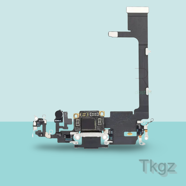 Apple İphone 11 PRO Full Şarj Soketi Filmi FLEX Orjinal (SİYAH) - Image 1