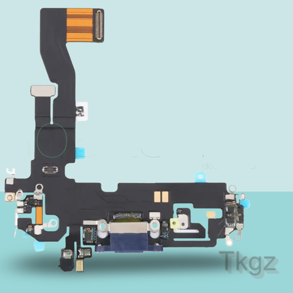 Apple İphone 12 PRO Full Şarj Soketi Filmi FLEX Orjinal (MAVİ) - Image 1