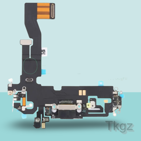 Apple İphone 12 PRO Full Şarj Soketi Filmi FLEX Orjinal (SİYAH) - Image 1