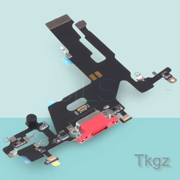 Apple İphone 11 Full Şarj Soketi Filmi FLEX Orjinal (KIRMIZI) - Image 1