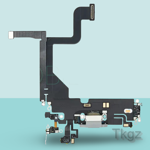 Apple İphone 13 PRO Full Şarj Soketi Filmi FLEX Orjinal (GÜMÜŞ) - Image 1