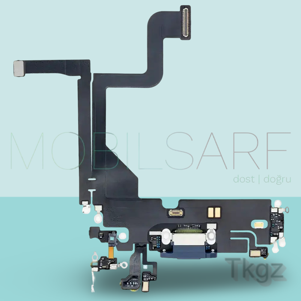 Apple İphone 13 PRO Full Şarj Soketi Filmi FLEX Orjinal (MAVİ) - Image 1