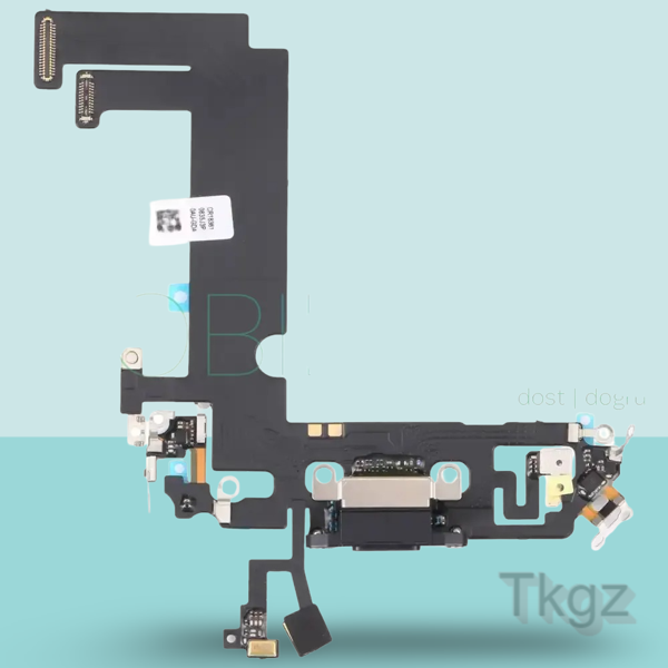 Apple İphone 12 MİNİ Full Şarj Soketi Filmi FLEX Orjinal (SİYAH) - Image 1