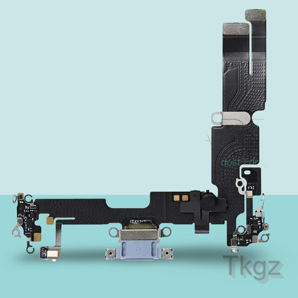 Apple İphone 14 PLUS Full Şarj Soketi Filmi FLEX Orjinal (MAVİ) - Image 1