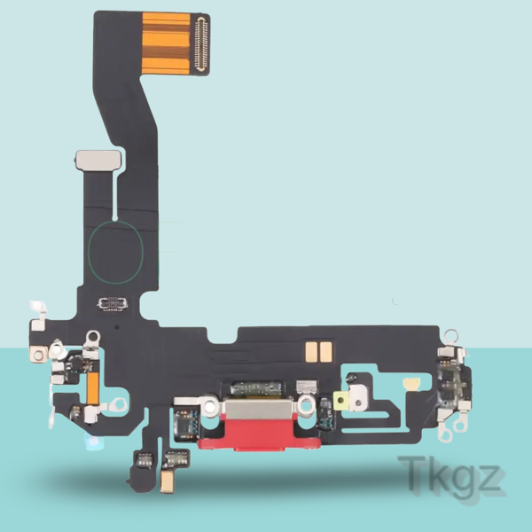 Apple İphone 12 Full Şarj Soketi Filmi FLEX Orjinal (KIRMIZI) - Image 1