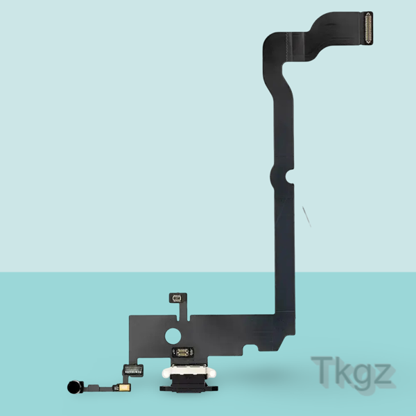 Apple İphone XS MAX Full Şarj Soketi Filmi FLEX Orjinal (SİYAH) - Image 1