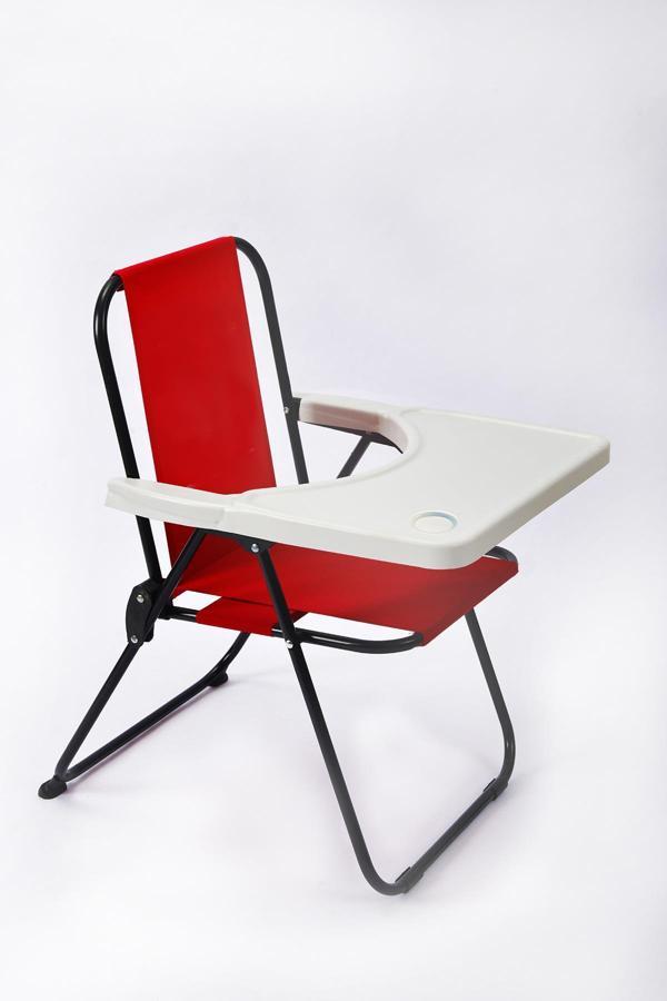 EXENT 2–6 Yaş, Katlanabilir Çocuk Sandalyesi ve Masası Tak-Çıkar Masa-KIRMIZI - Image 1