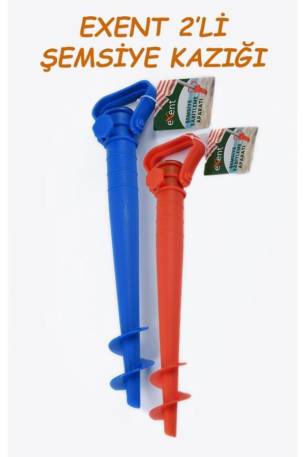 2 Adet Şemsiye Kazığı, Plaj Şemsiye Kazığı, Şemsiye Sabitleme Aparatı, Plastik sabitleme aparatı - Image 1