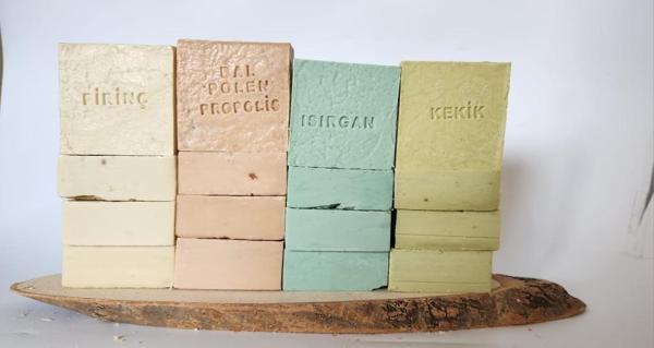 Doğal Üretim Sabunu Karışık PirinçBal Polen Propolis IsırganKekik16lı Set - Image 1