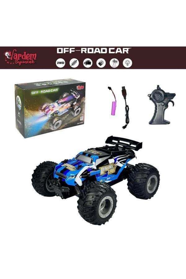 Vardem Uzaktan Kumandalı Full Fonksiyon 2.4G 1:18 Şarjlı High Off Road Araba 1258A Mavi - Image 1