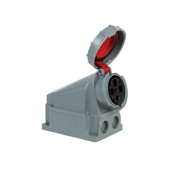 Mete Enerji 406622 4X63A IP67 Duvar Prizi -Eğik Gövdeli-380-415 V - Image 1