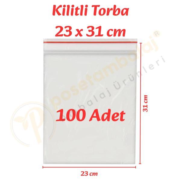 23x31 cm. Kilitli Torba (100 Adet) - Image 1