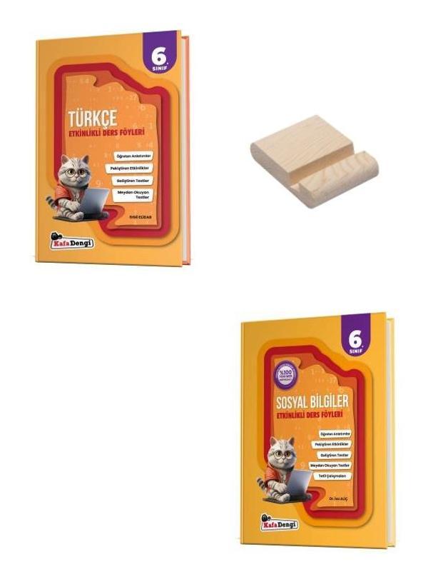 Kafa Dengi 6. Sınıf Türkçe ve Sosyal Bilgiler Etkinlikli Ders Föyleri + Telefon Standı - Kafa Dengi - Image 1