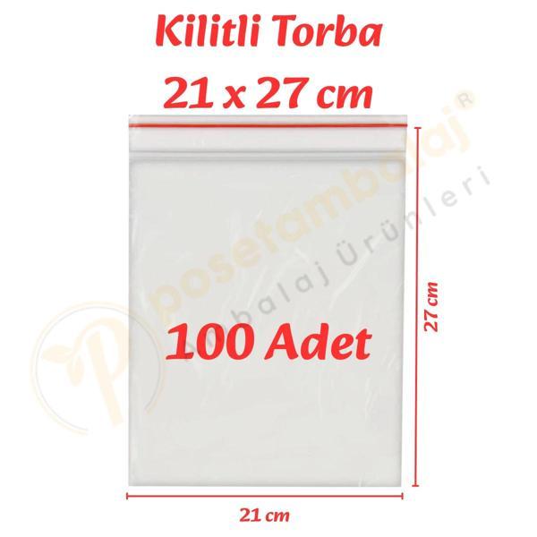 21x27 cm. Kilitli Torba (100 Adet) - Image 1