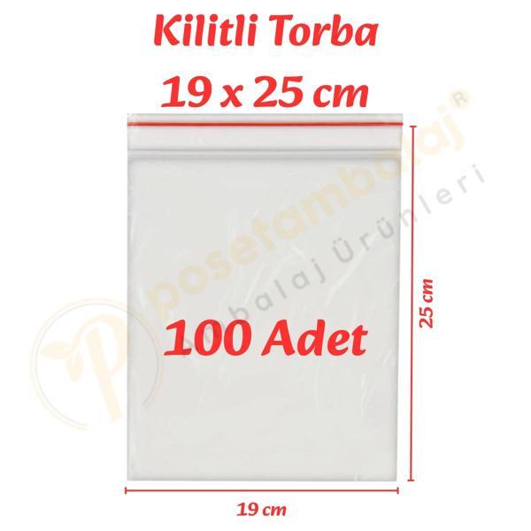 19x25 cm. Kilitli Torba (100 Adet) - Image 1