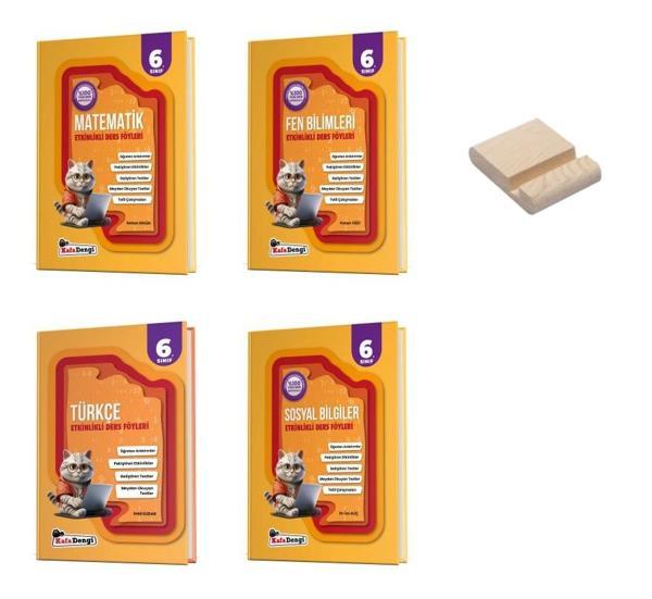 Kafa Dengi 6. Sınıf Matematik Fen Türkçe ve Sosyal Etkinlikli Ders Föyleri 4lü Set  - Kafa Dengi - Image 1