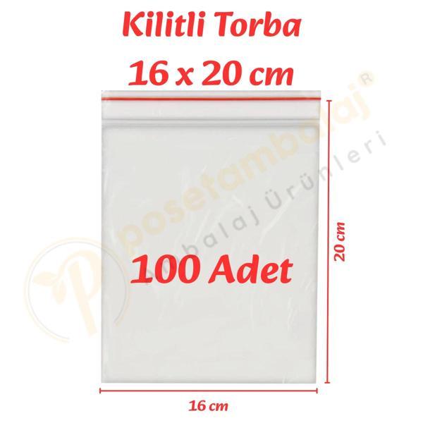 16x20 cm. Kilitli Torba (100 Adet) - Image 1