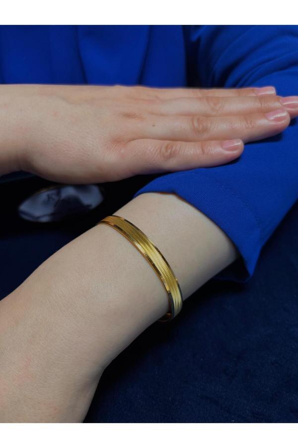 Kuyumcu Nurettin 6 gr (GRAM) Trabzon Şarnel Bilezik 22 Ayar Altın Yatırımlık Işçiliksiz (6.2)