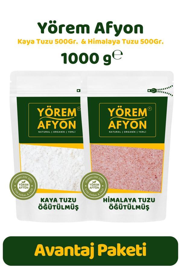 Gülçehre Rafine Edilmemiş Vitamin Mineral Deposu Öğütülmüş Toz Kaya & Himalaya Tuzu Avantajlı Set | 1000Gr. - Image 1