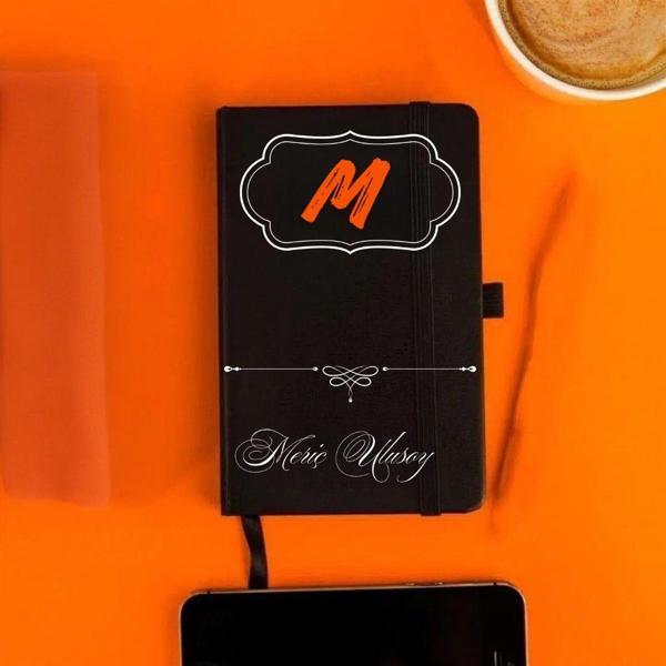 Kişiye Özel İsim Yazılı Deri Kapaklı Not Defteri – Şık ve Zarif Tasarım - Image 1