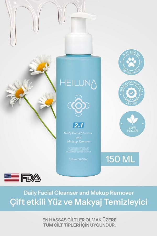 Çift Etkili Yüz & Makyaj Temizleyici 150 ml – Yeşil Çay, Meyan Kökü & Papatya ile Nazik Temizlik - Image 1